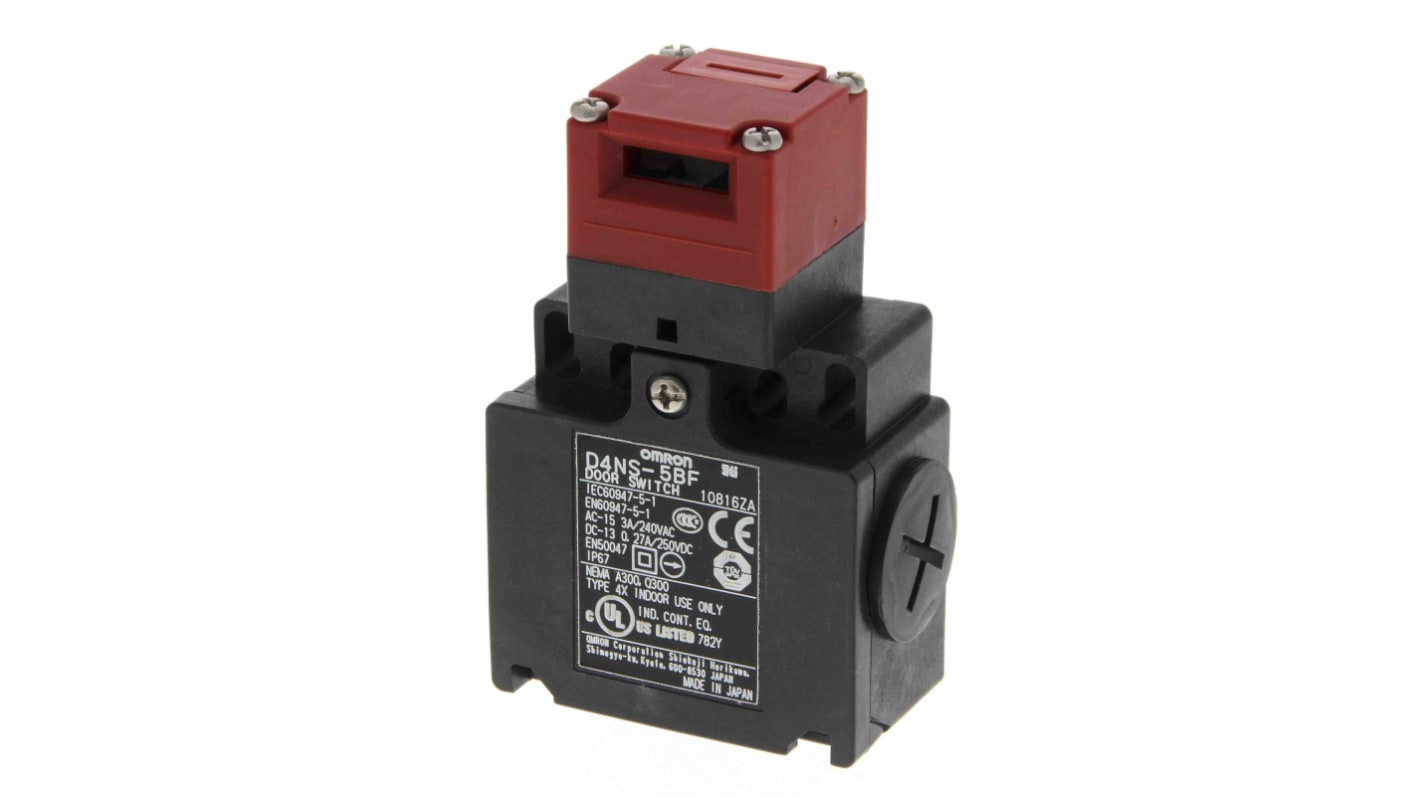 Omron D4NS Safety Interlock Switch, 1NC/1NO, Keyed
