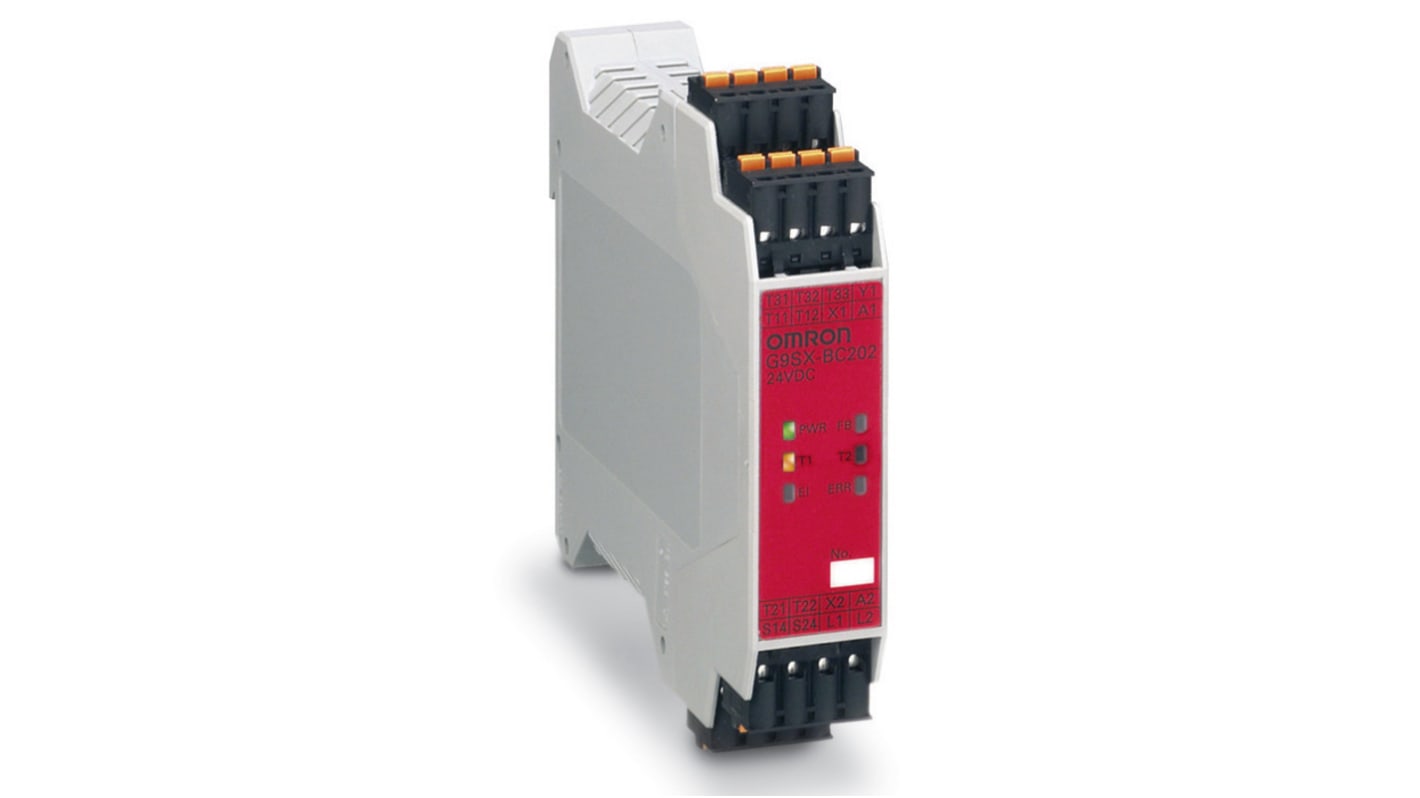 Omron Basic Unit G9SX Time Delay Safety Relay, 24V dc, Single/Dual-Channel, 2 Safety Contacts
