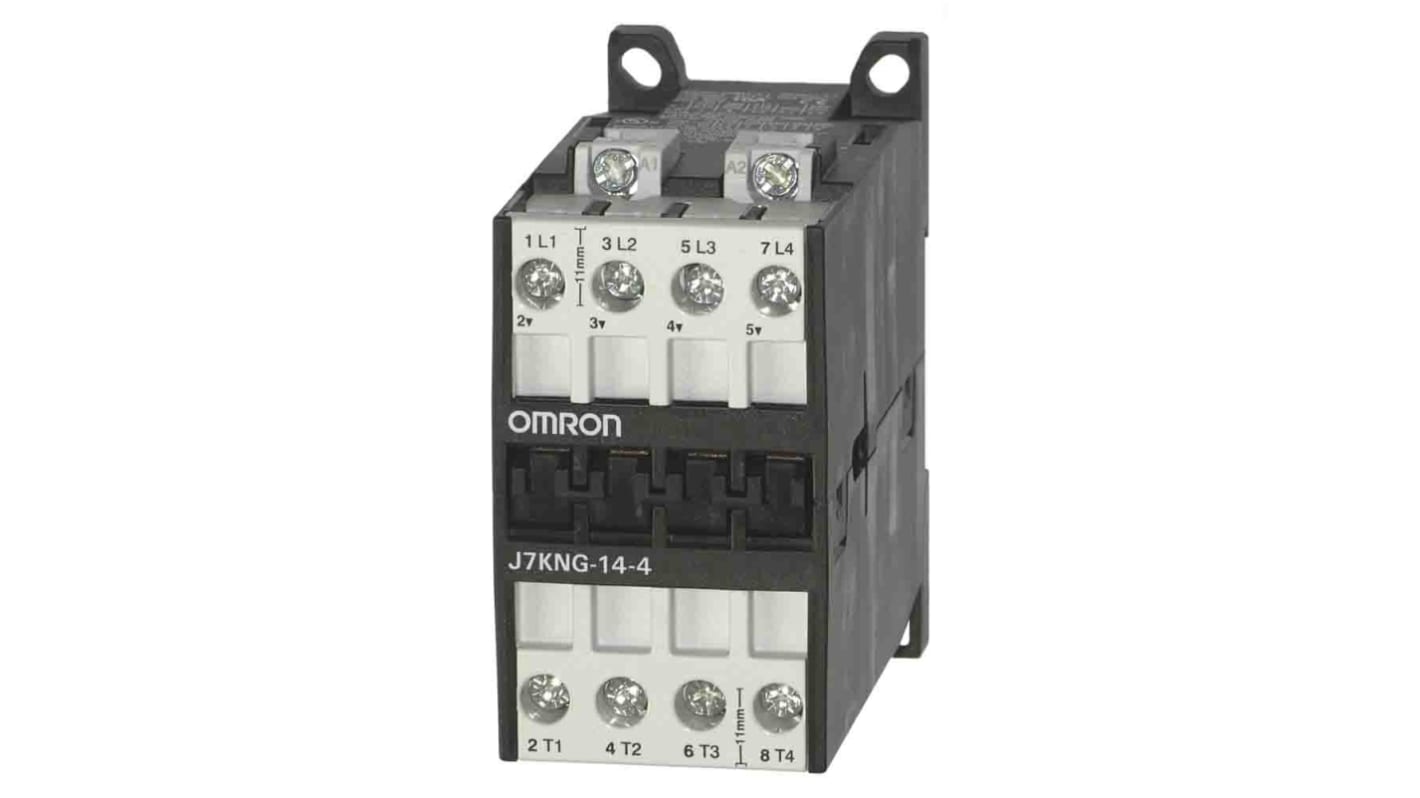 Omron Contactor, 24 V dc Coil, 4-Pole, 14 A, 5.5 kW