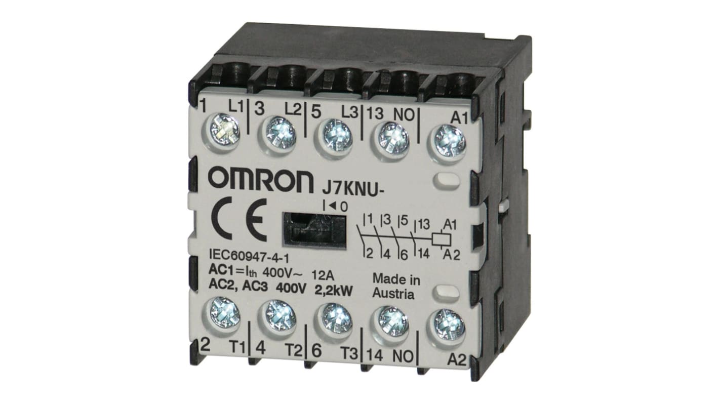 Omron Leistungsschütz 230 V ac-Spule, 3 -polig / 5 A 2,2 kW 1 Öffner