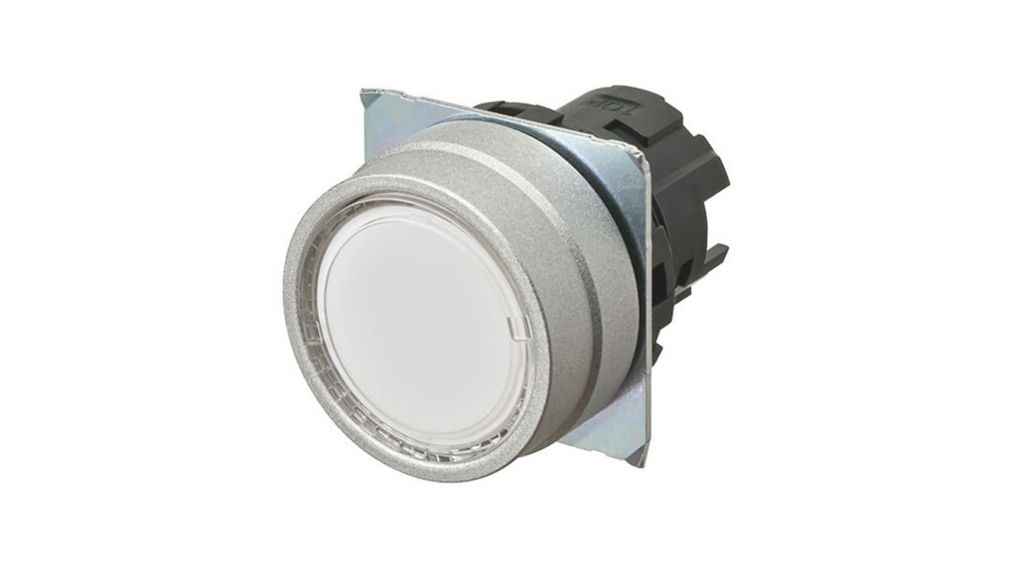 Omron A22NZ Series White Momentary Push Button Head, 22mm Cutout