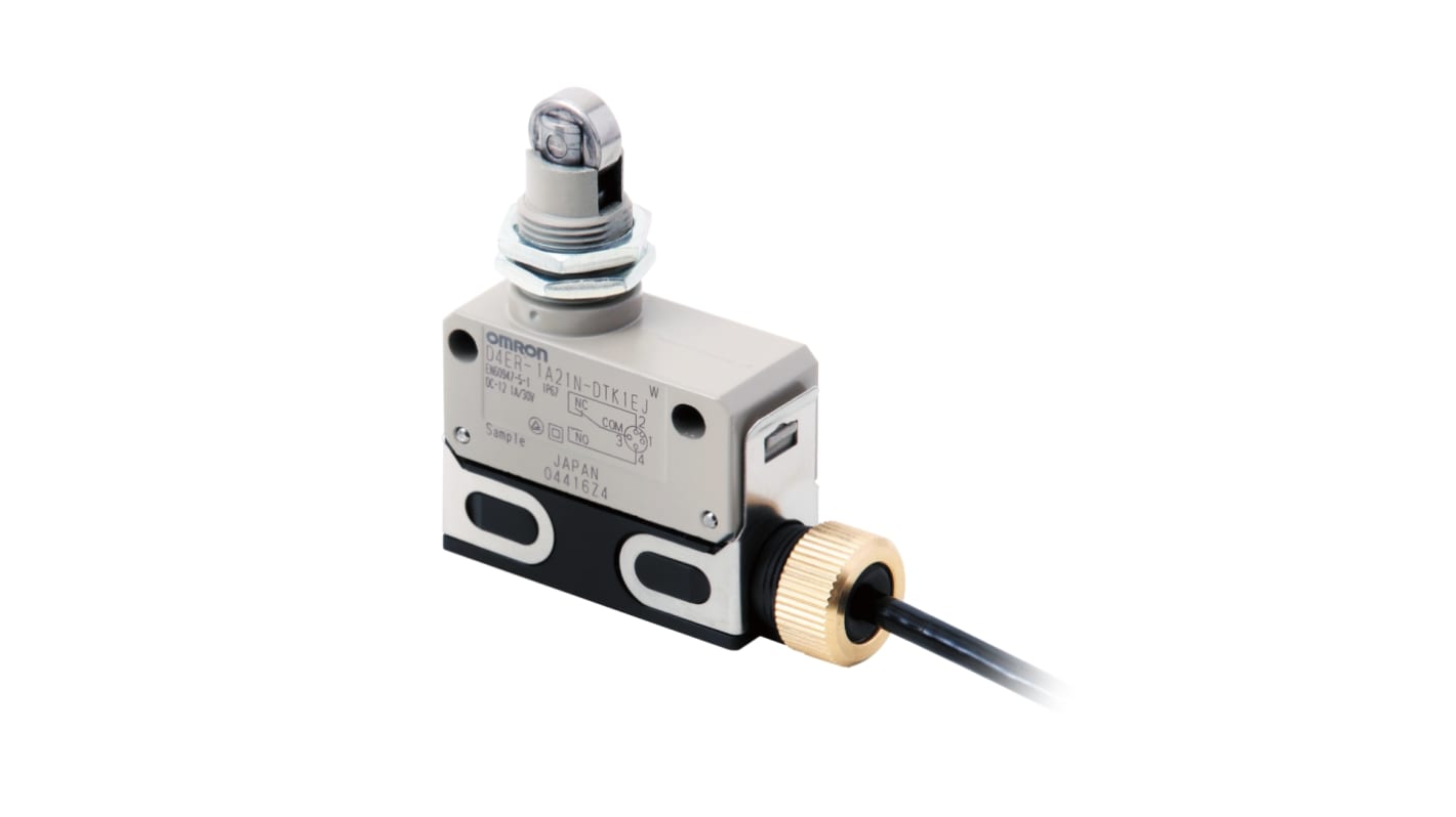 Omron Roller Plunger Limit Switch, IP67, SPDT, 1A Max