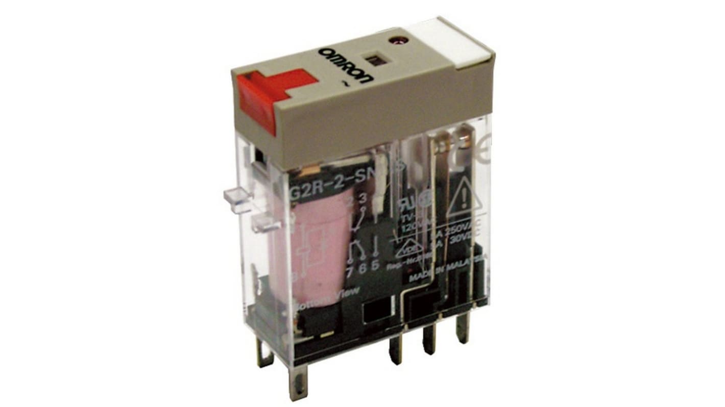 Omron G2R Monostabiles Relais 230V ac Spule 2-poliger Wechsler Steckrelais 5A 27172 Ω