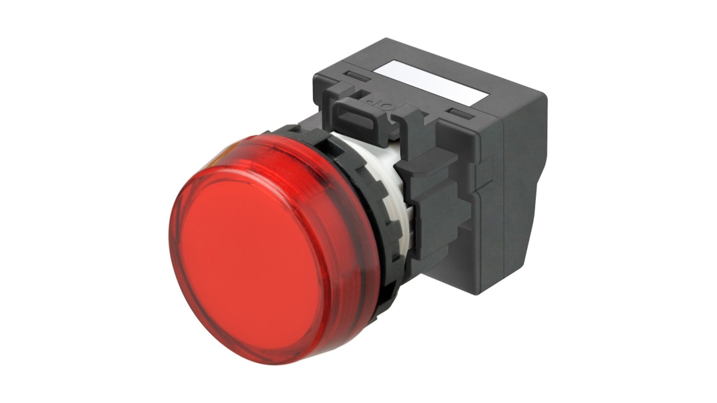 Omron M22N Series Red Indicator, 24V, 22mm Mounting Hole Size, IP66