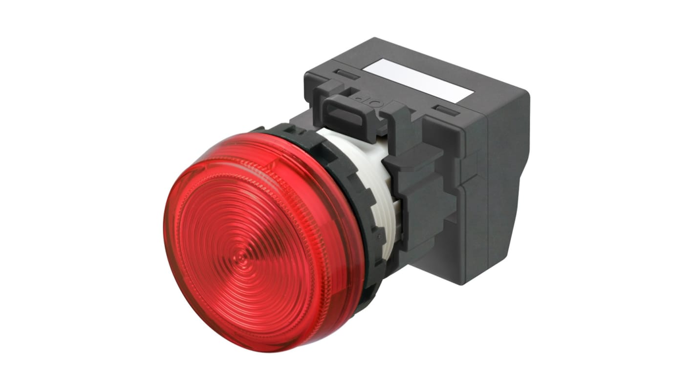 Omron M22N Series Red Indicator, 24V, 22mm Mounting Hole Size, IP66