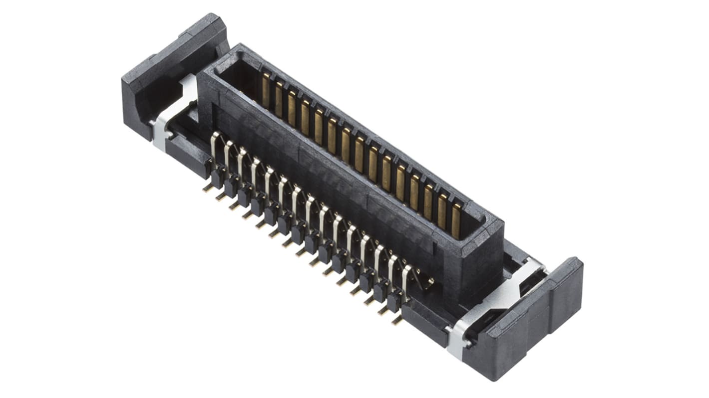 Molex SlimStack Leiterplatten-Stiftleiste Vertikal, 30-polig / 2-reihig, Raster 0.4mm, Ummantelt