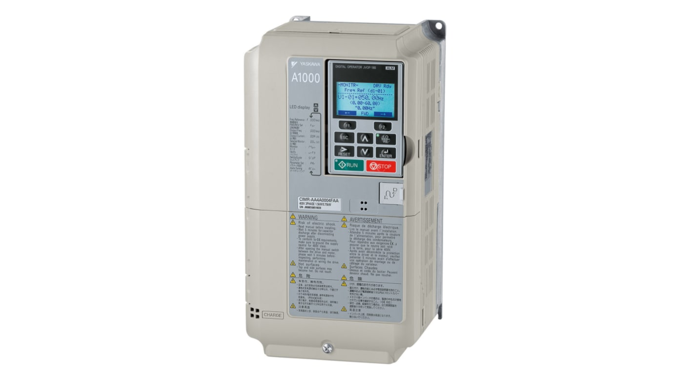 Variador de frecuencia Omron serie CIMR, 0,55 kW, 400 V ac, 3 fases, 2,1 A, 400Hz, IP20, CANopen, Modbus, Profibus