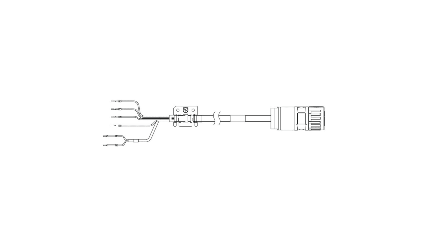 Omron Cable for Use with Servo Motor, 15m Length, 400 → 11000 W, 400 V