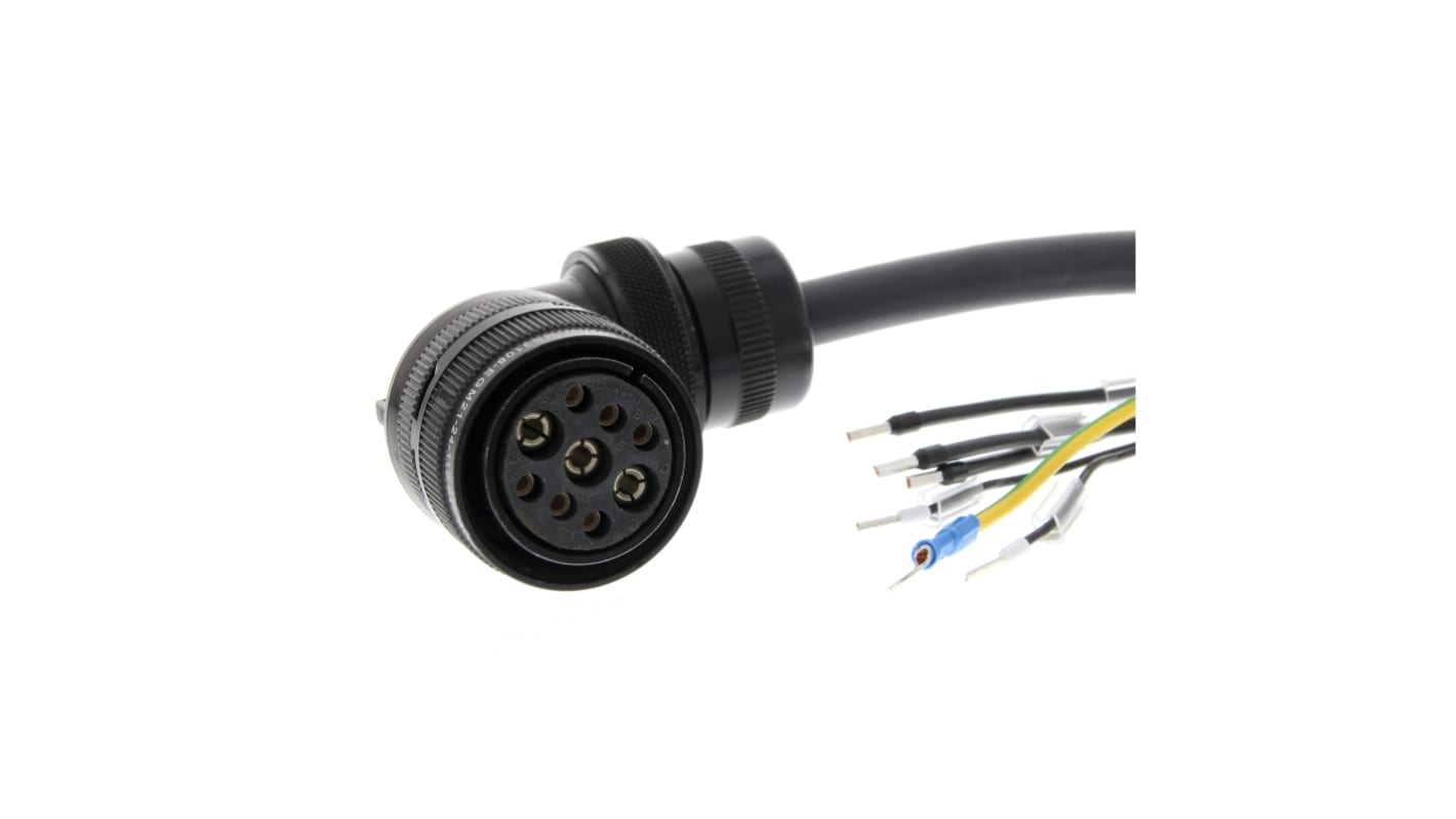 Omron Cable for Use with Servo Motor, 5m Length, 750 → 2000 W, 3-Phase, 400 V