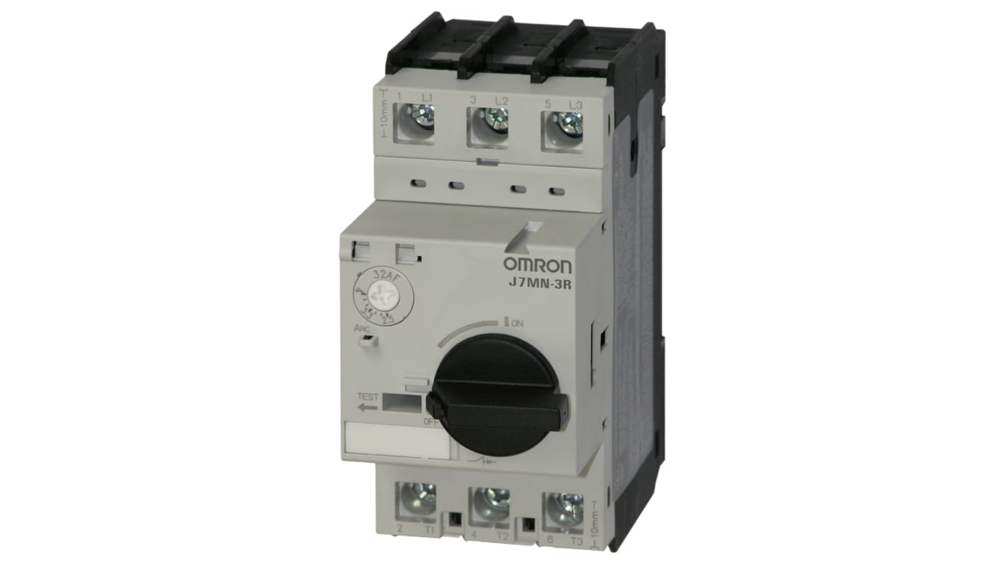 Omron 0.25 → 0.4 A J7MN MPCB Motor Protection Unit, 400 V