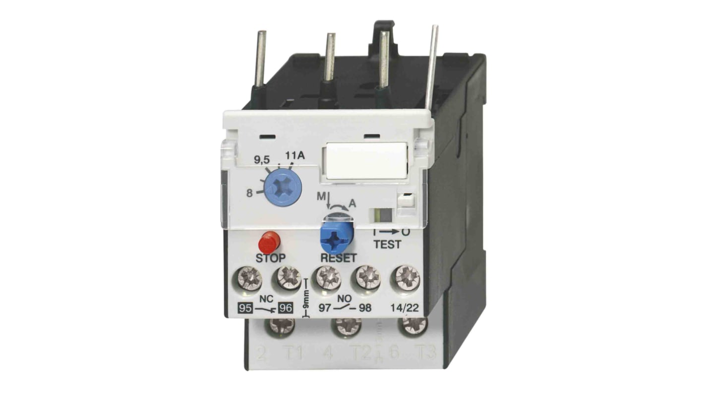 Omron Thermal Overload Relay 1NC + 1NO, 10 A F.L.C, 17 → 24 A Contact Rating, 44.301 kW, 0 V, J7TKN Series