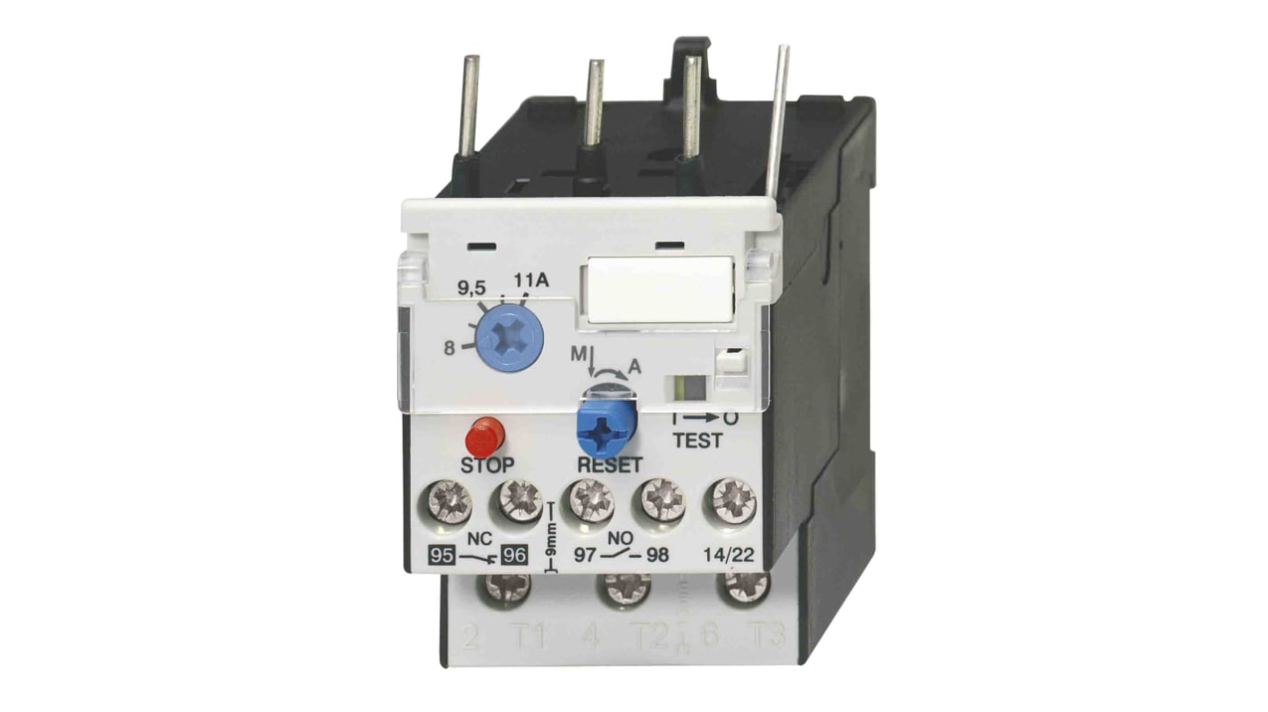 Omron J7TKN Thermal Overload Relay 1NC + 1NO, 10 A F.L.C, 17 → 24 A Contact Rating, 44.301 kW, 0 V, J7TKN Series