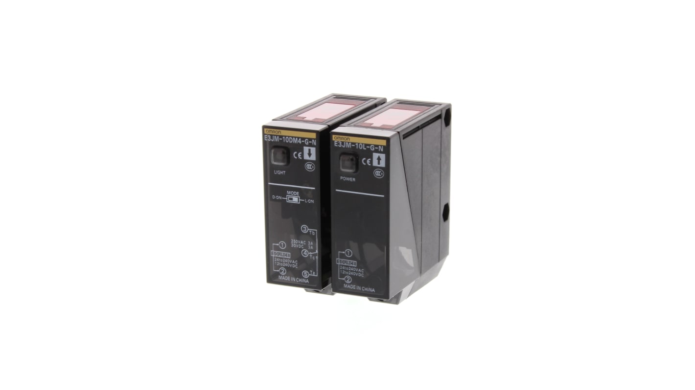 Rs-Online Sensore fotoelettrico Rettangolare Omron a fascio diretto rilevamento 10 m uscita Relè