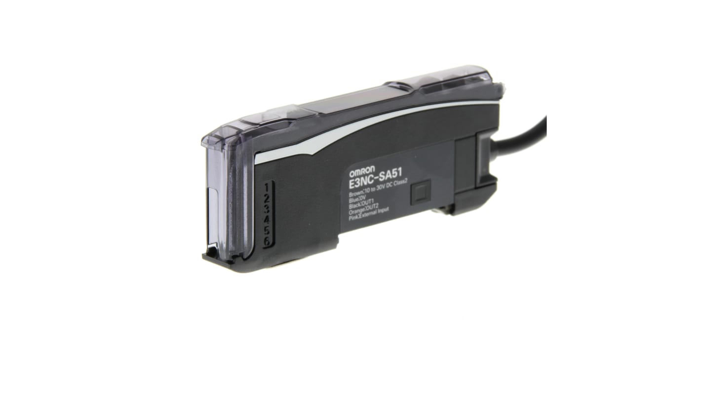 Omron 光纤传感器, PNP输出, 可检测1.2 m