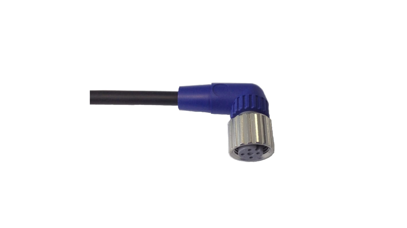 Omron Right Angle Female M12 to Unterminated Sensor Actuator Cable, 2m
