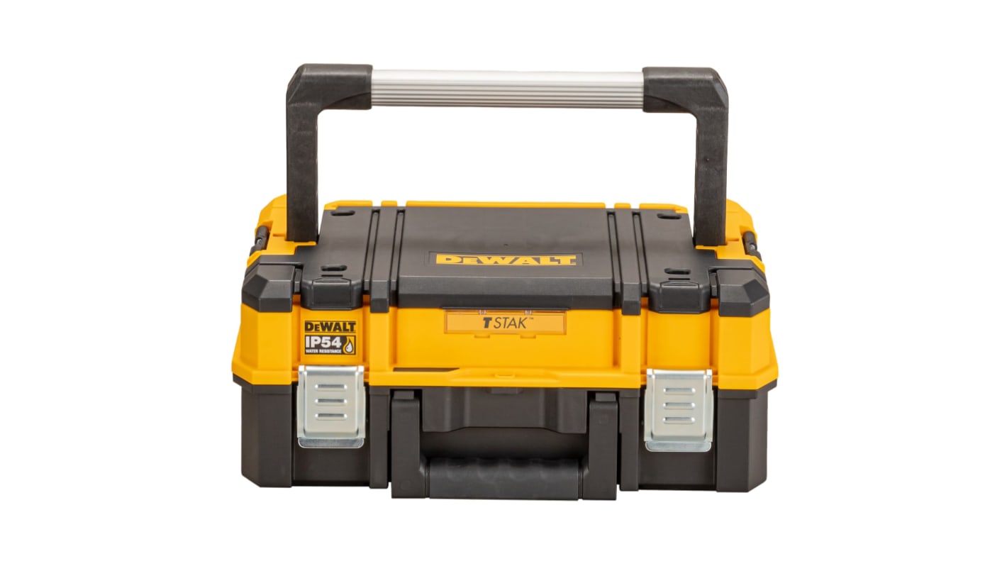 DeWALT TSTAK Shallow Box Plastic Tool Box, 440 x 440 x 183mm