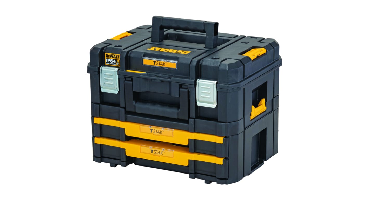 DWST83395 1 DeWALT TSTAK Combo Kit 2 drawers Plastic Tool Box 440 x 440 x 337mm RS