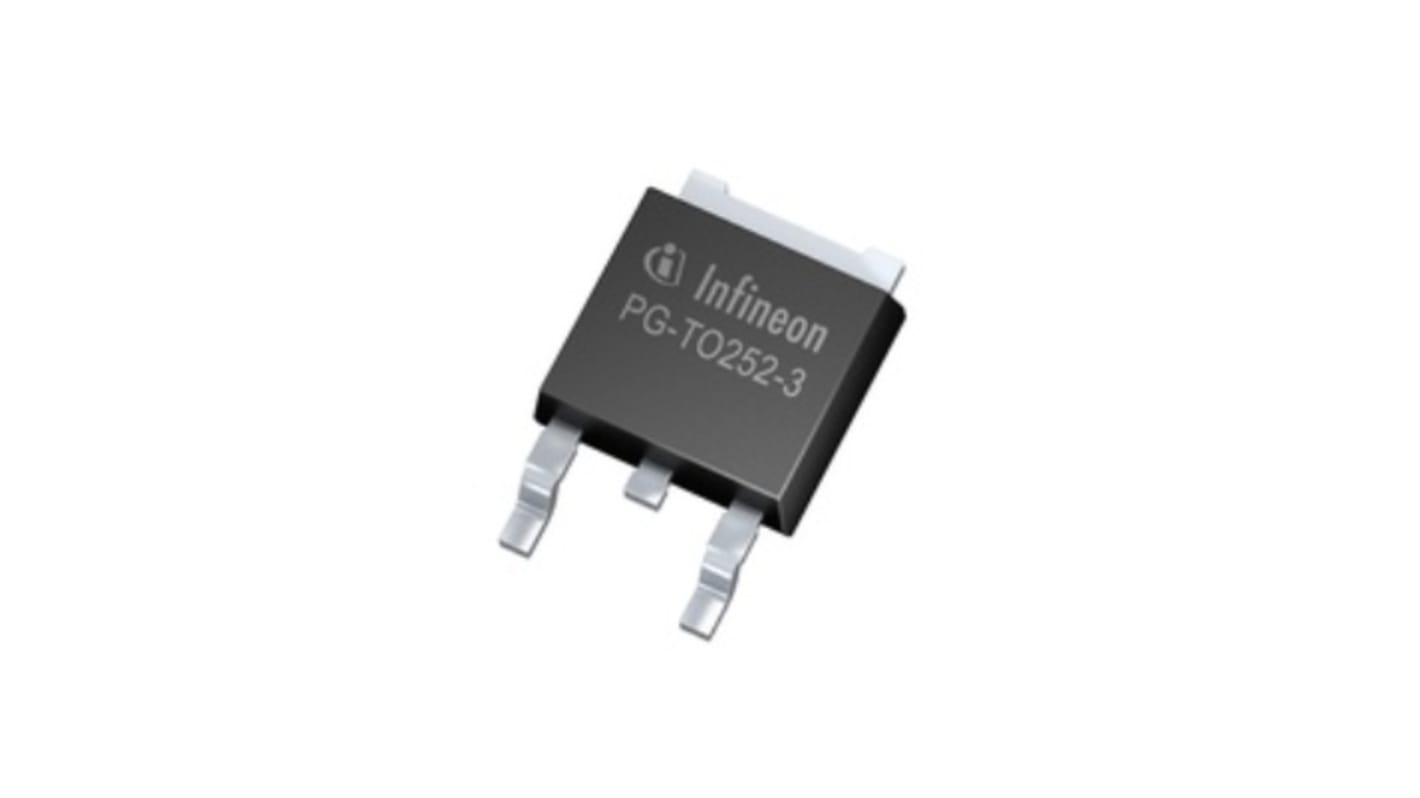 MOSFET Infineon, canale N, 0,08 O, 17 A, TO-252, Montaggio superficiale