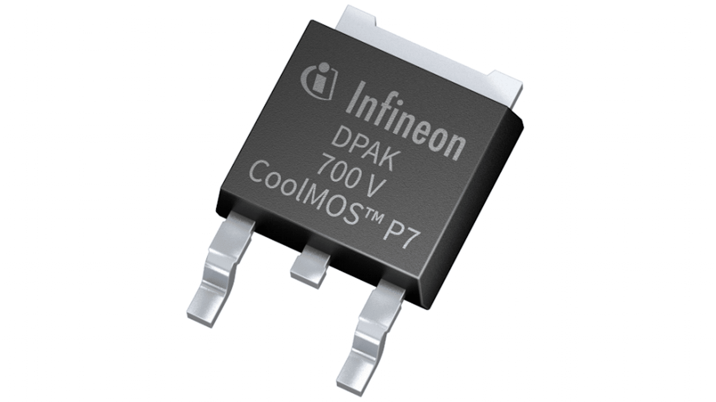 Infineon CoolMOS™ P7 N-Channel MOSFET, 4 A, 700 V, 3-Pin DPAK IPD70R1K4P7SAUMA1