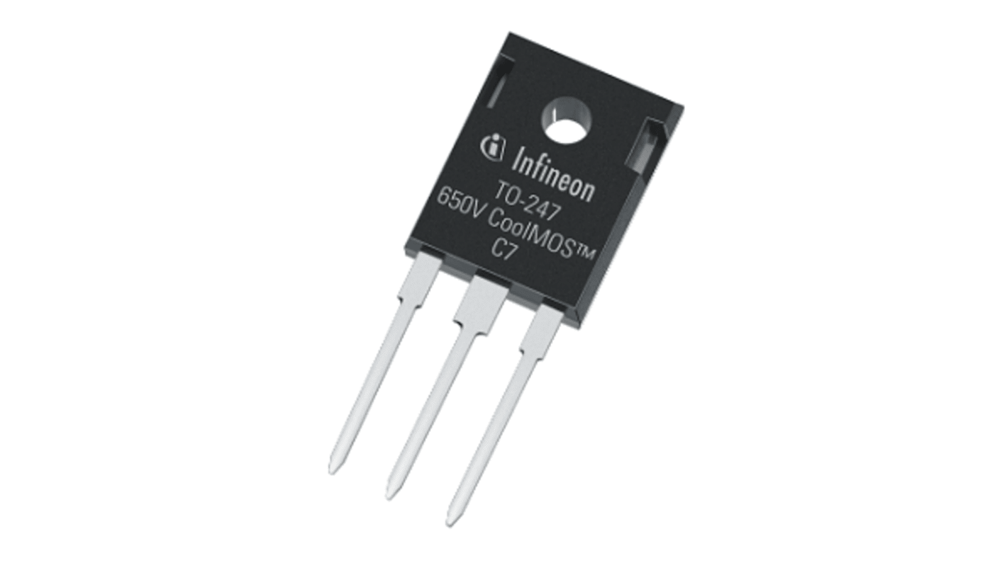 Infineon CoolMOS™ C7 N-Channel MOSFET, 18 A, 650 V, 3-Pin TO-247 IPW65R125C7XKSA1