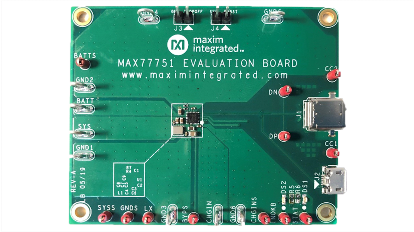 Maxim Integrated 評価キット, 評価キット, バッテリ充電器, MAX77751F 用, MAX77751FEVKIT#