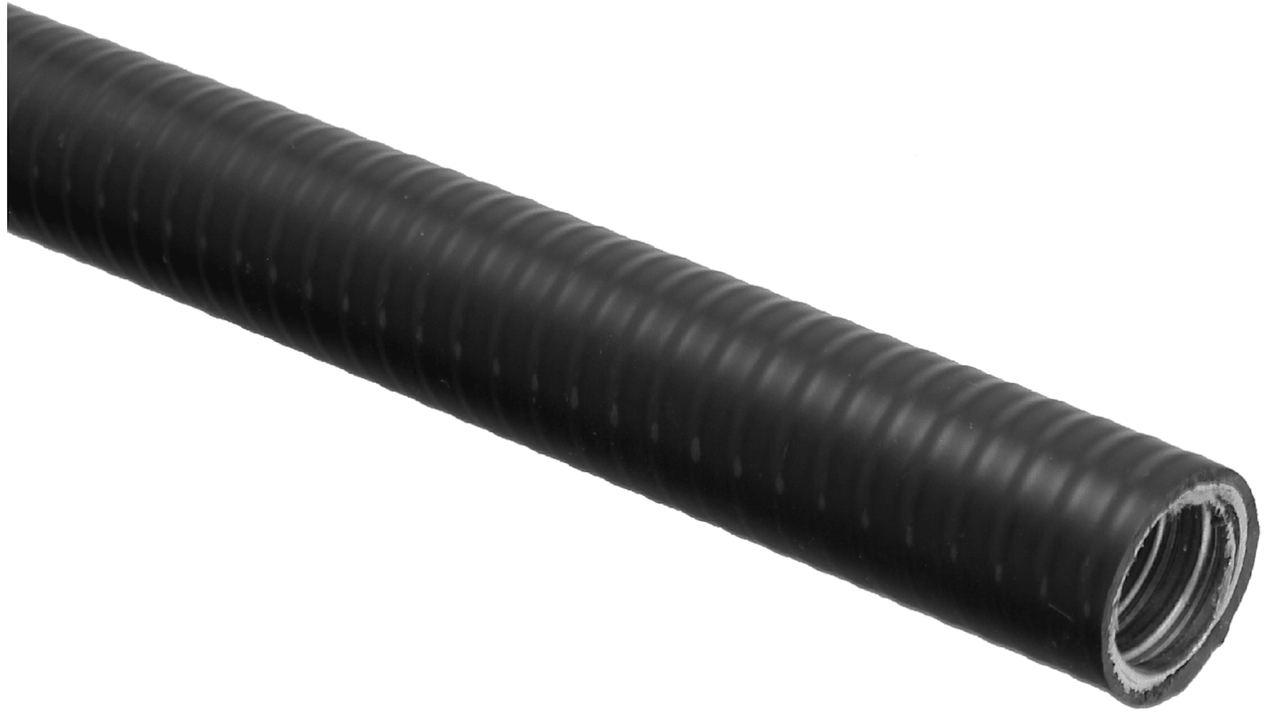 Conducto flexible RS PRO de acero Galvanizado Negro, long. 50m, Ø 20mm, IP66, IP67