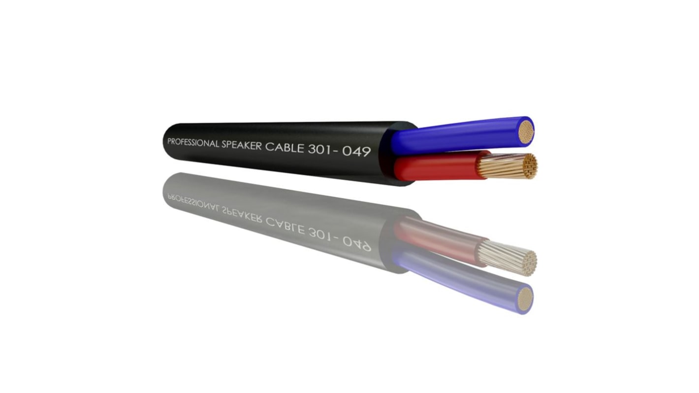 RS PRO 2 Core, 4 mm² CSA, 10mm od, 100m, Black