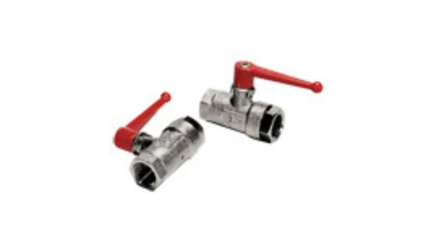 Legris Nickel Plated Brass 2 Way, Ball Valve 1/4in, 11.8mm