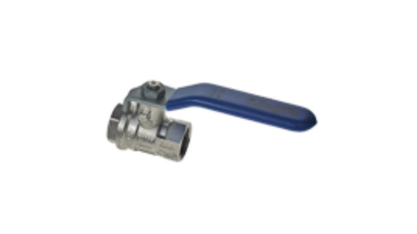 Legris Nickel Plated Brass 2 Way, Ball Valve 3/8in, 15.25mm