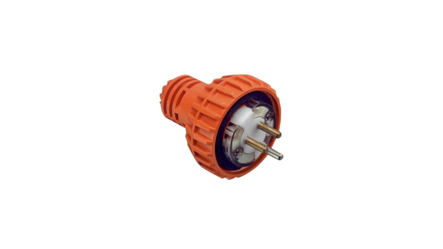 Clipsal Electrical, 56 Series IP66 Orange Cable Mount 1P + N + E Industrial Power Plug, Rated At 10A, 250 V