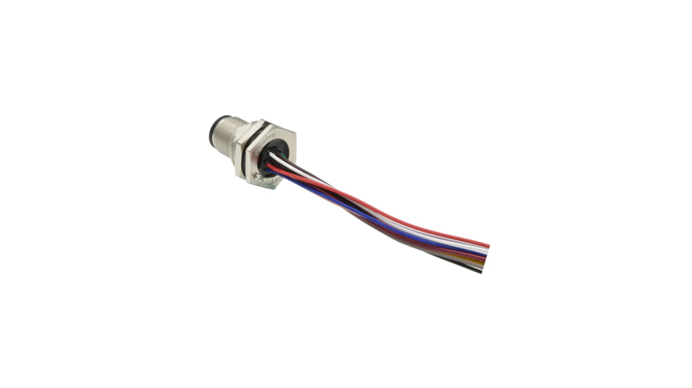 Amphenol Male 17 way M12 to Unterminated Sensor Actuator Cable, 200mm