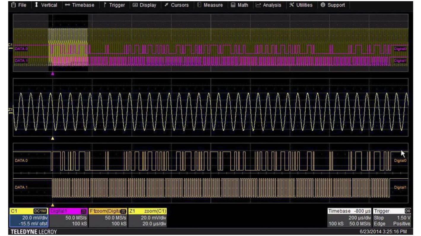 Teledyne LeCroy Oscilloscope Software for Use with T3DSO2104A, T3DSO2204A, T3DSO2354A, T3DSO2502A. Requires
