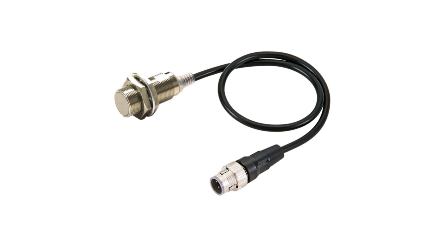 Omron Inductive Barrel-Style Proximity Sensor, M18 x 1, 8 mm Detection, PNP Output, 30 V, IP67