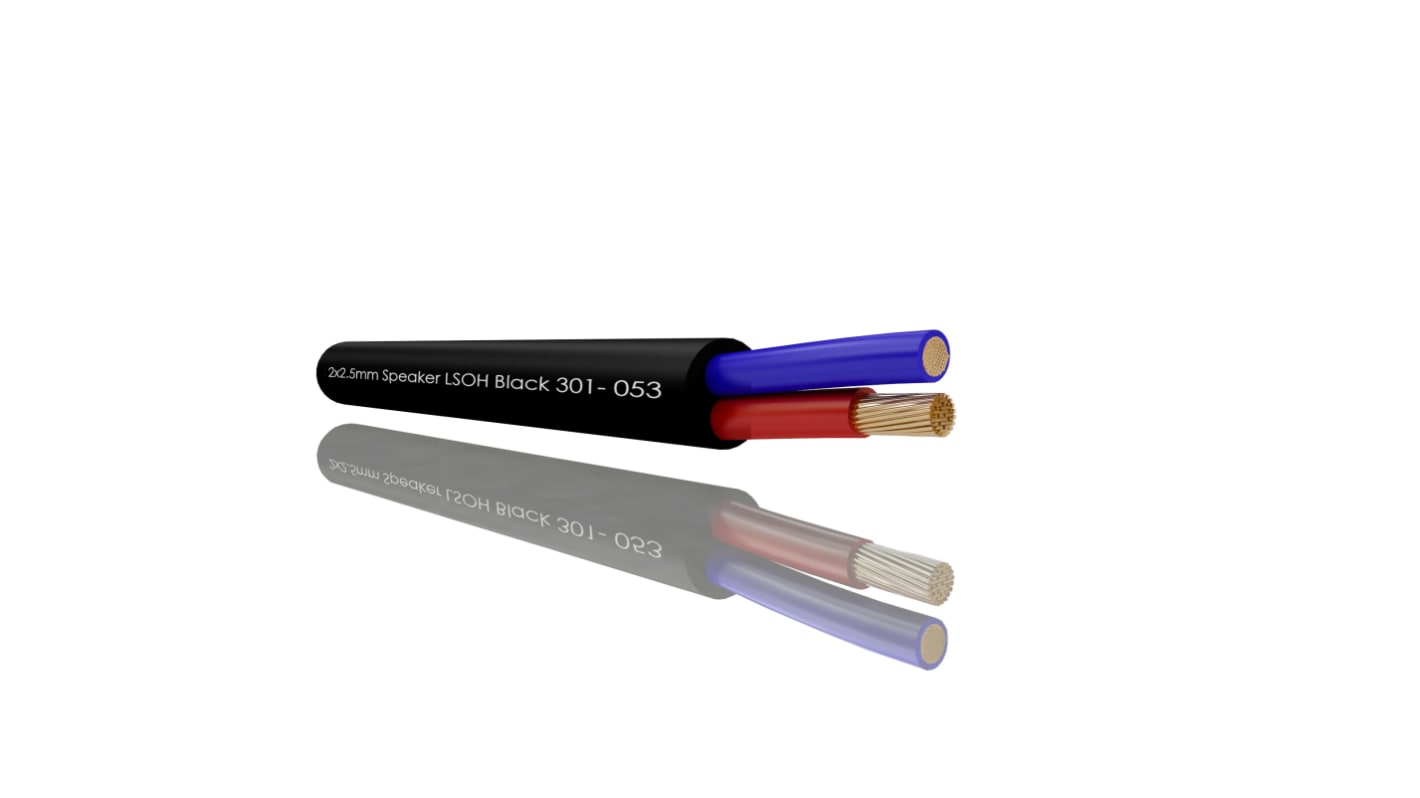 RS PRO 2 Core, 2.5 mm² CSA, 9.3mm od, 100m, Black
