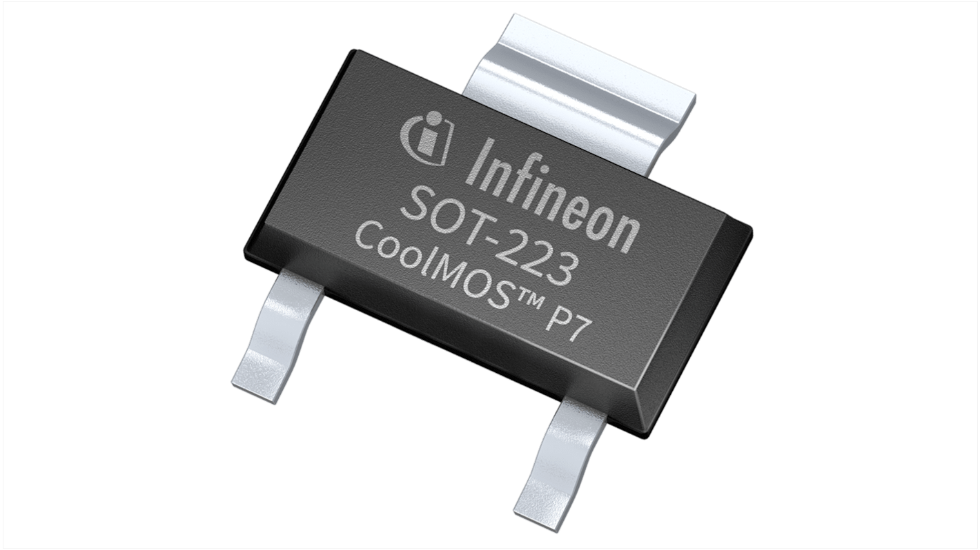 Infineon CoolMOS™ IPN80R2K0P7ATMA1 N-Kanal, SMD MOSFET 700 V / 3 A, 3-Pin SOT-223