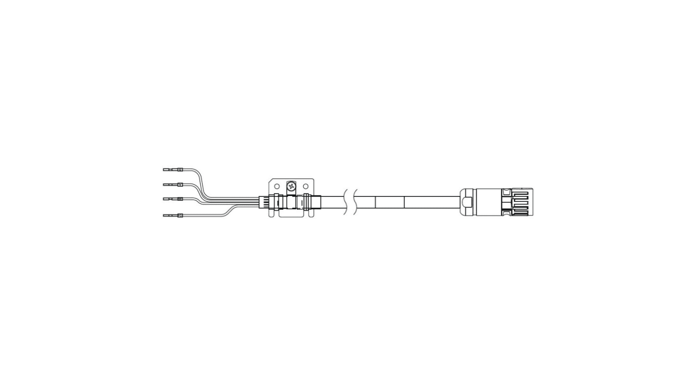 Cable Omron, trifásico, 400 V, 5.5 kW, long. 5m, para usar con 1S series