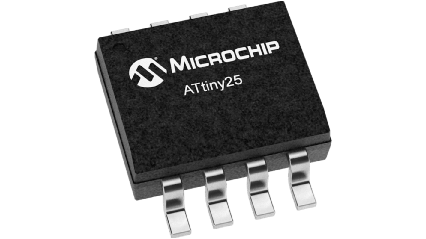 Mikrokontroler Microchip ATtiny25 SODOWY 8-pinowy Montaż powierzchniowy AVR 8bit 20MHz Flash