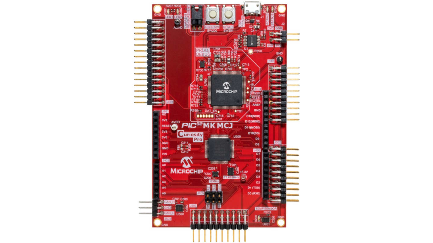 Microchip PIC32MK MCJ Curiosity Pro Development Board Mikrocontroller Microcontroller Development Kit