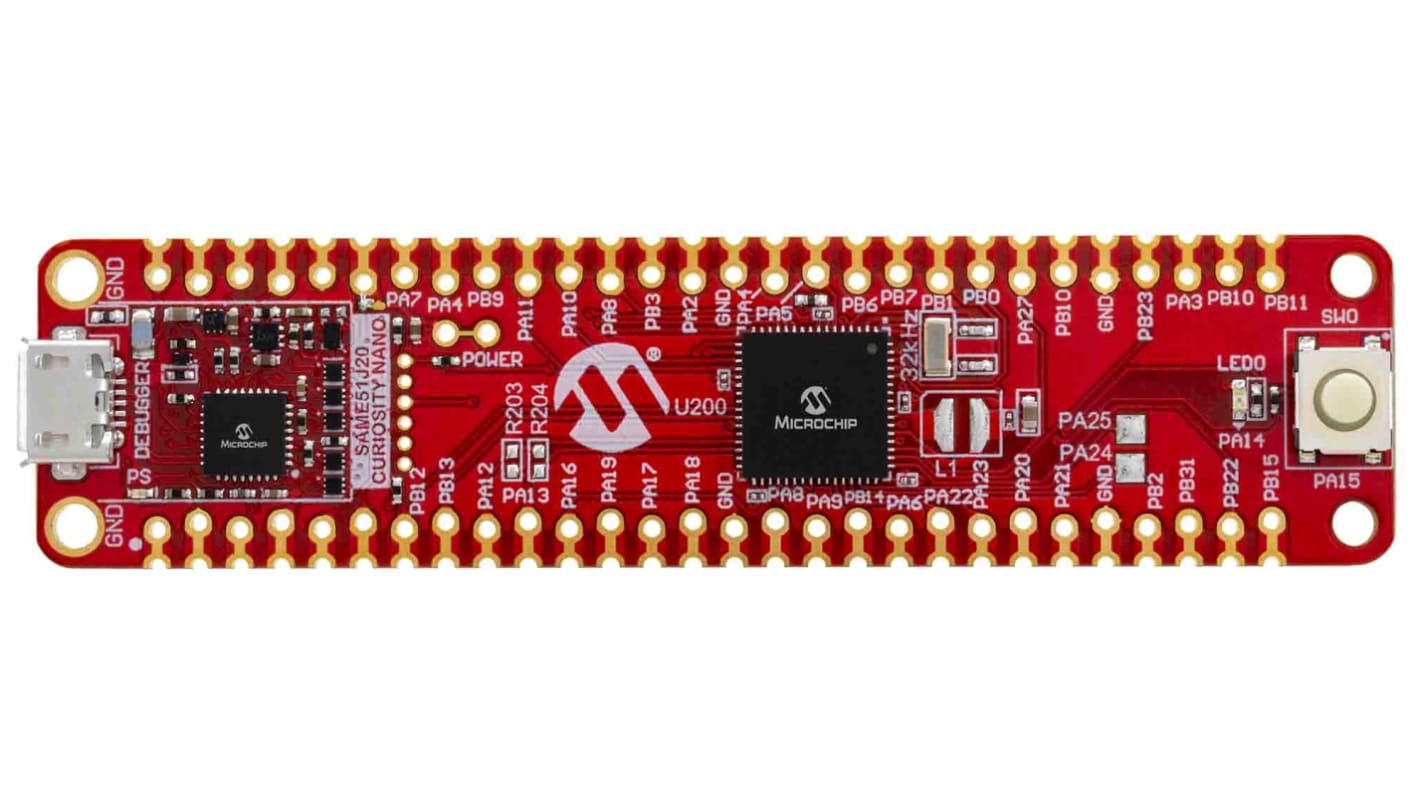 Microchip SAME51 Curiosity Nano Microcontroller Development Board EV76S68A