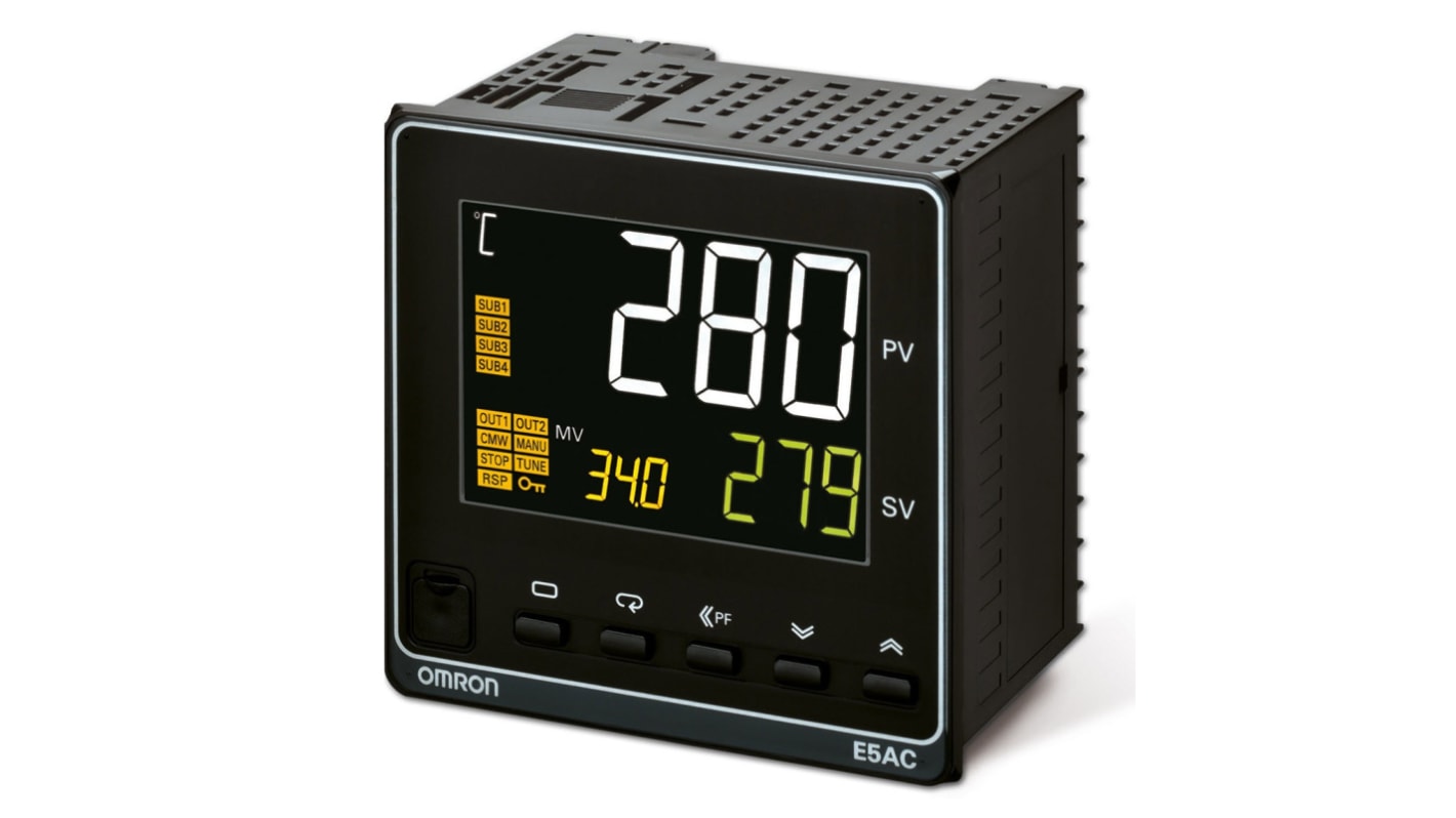Rs-Online Termoregolatori PID Omron E5AC 100 → 240 V c.a. 96 x 96mm 4 uscite Lineare analogico 4-20 mA