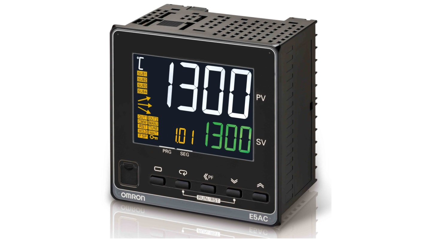 Rs-Online Termoregolatori PID Omron E5AC 100 → 240 V c.a. 96 x 96mm 4 uscite Relè