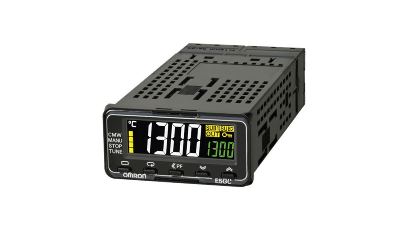 Omron E5GC Panel Mount PID Temperature Controller, 48 x 24mm 1 Input, 1 Output SSR, Solid State Relay, Logic, 100 → 240