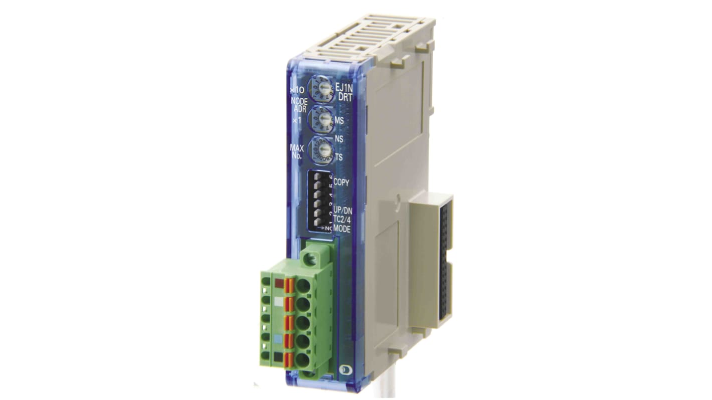 Omron EJ1 DIN Rail Controller, 90 x 31mm 4 Input, 4 Output Linear, Relay, 24 V dc Supply Voltage