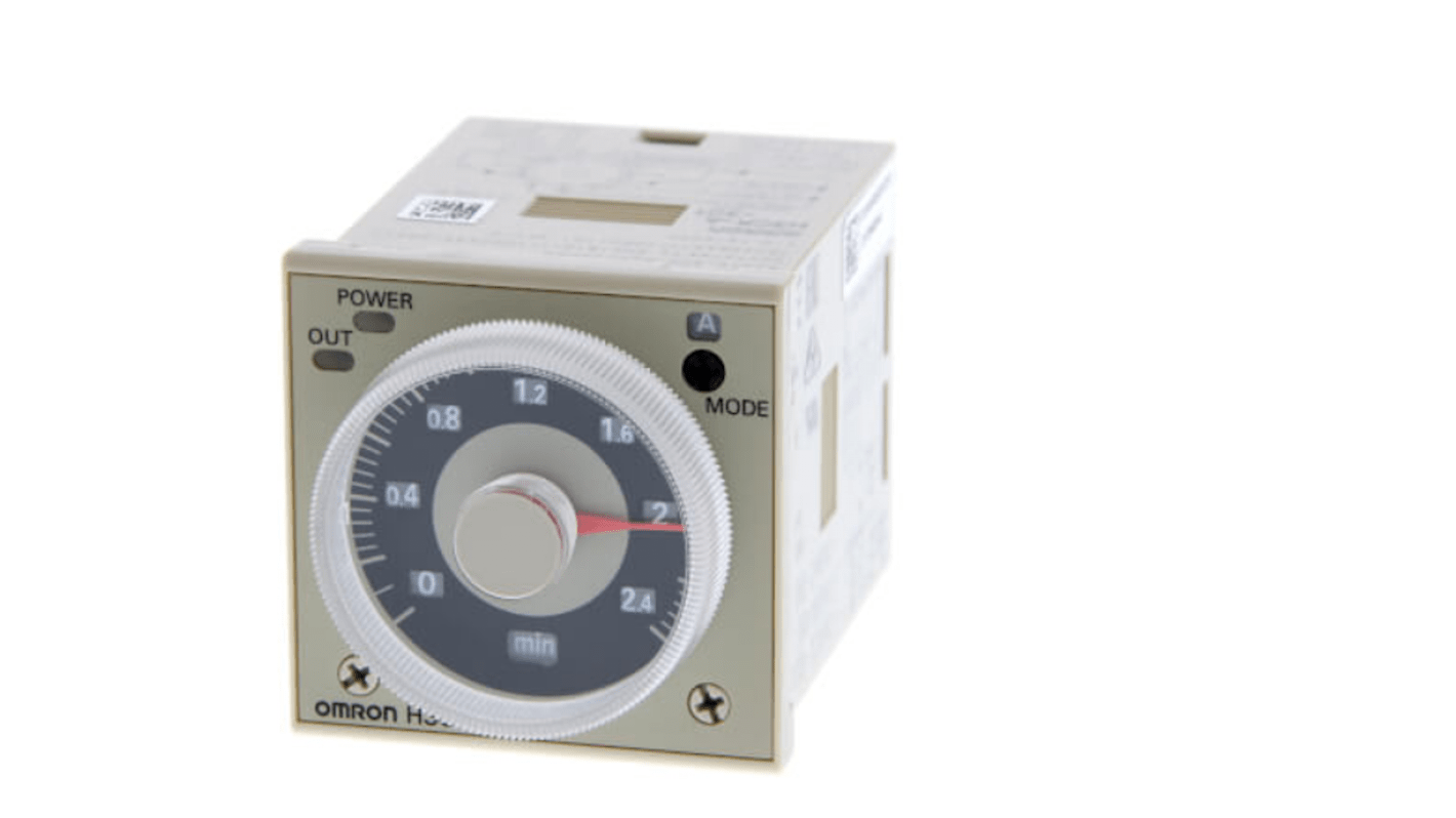 Omron H3CR Series DIN Rail Mount Timer Relay, 240V ac, 0.05 s→ 300h