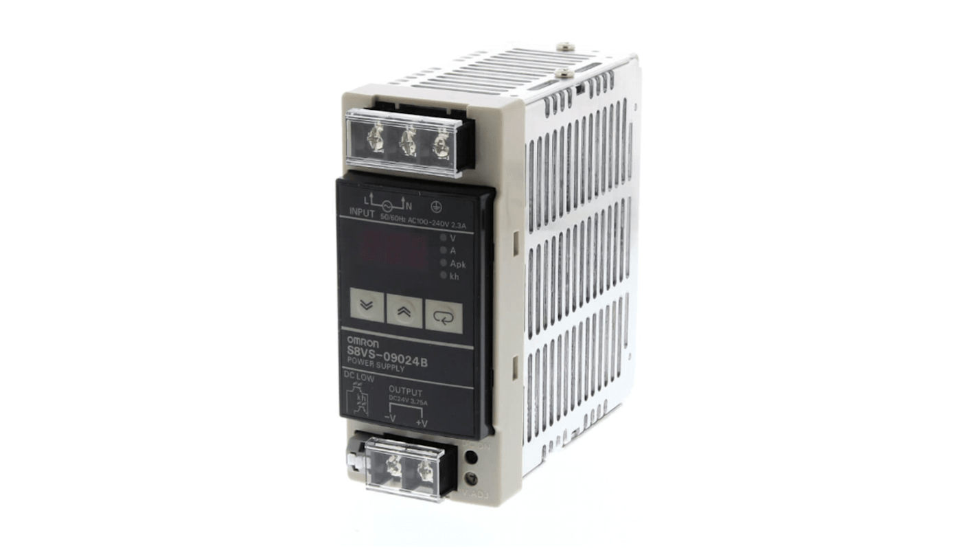 Omron S8VS Switched Mode DIN Rail Power Supply, 240V ac ac Input, 24V dc dc Output, 5A Output