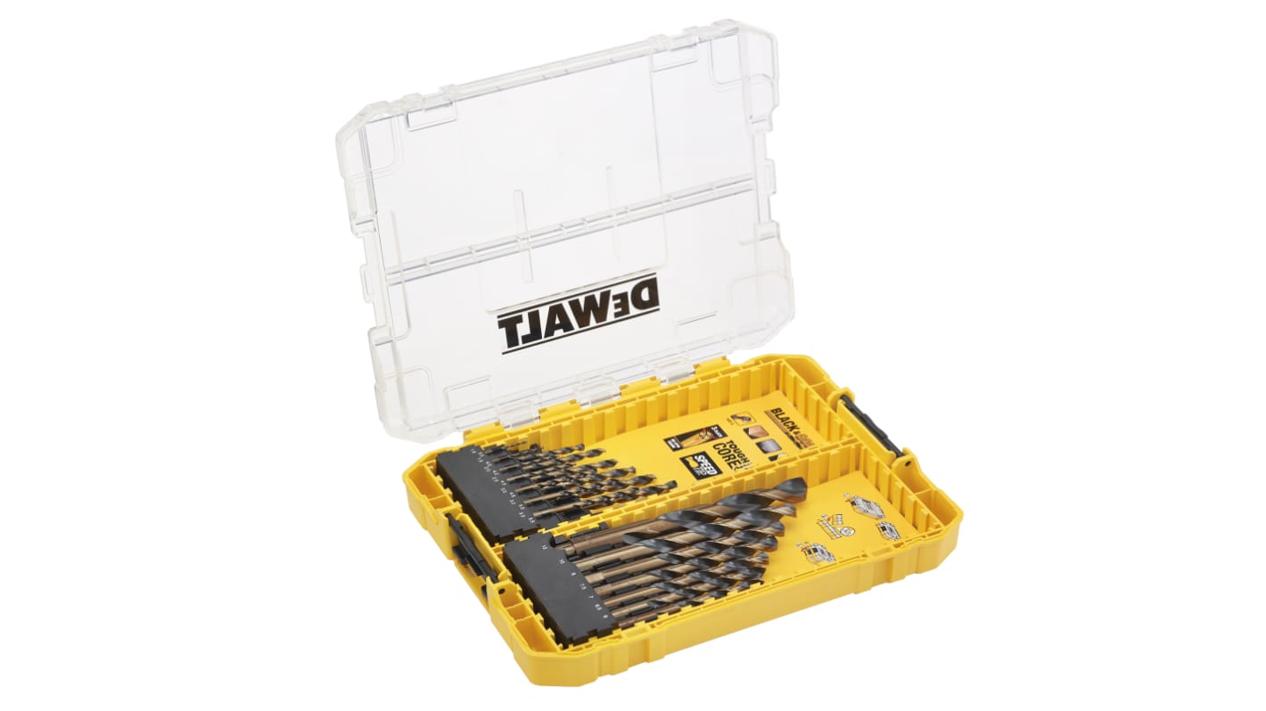 Set punte per trapano DeWALT in HSS-G, Ø da 1mm a 12mm, 21 pezzi