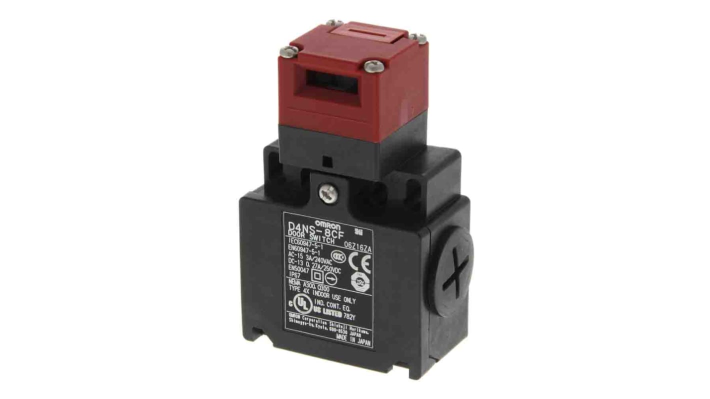 Commutateur de verrouillage de sécurité Omron D4NS, 2 NF, A clé, 240V