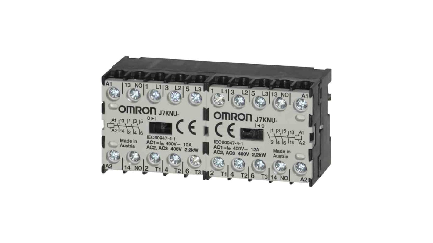 Omron Leistungsschütz 110 V ac-Spule / 5 A 2,2 kW 3 Schließer + 1 Öffner Umkehrend