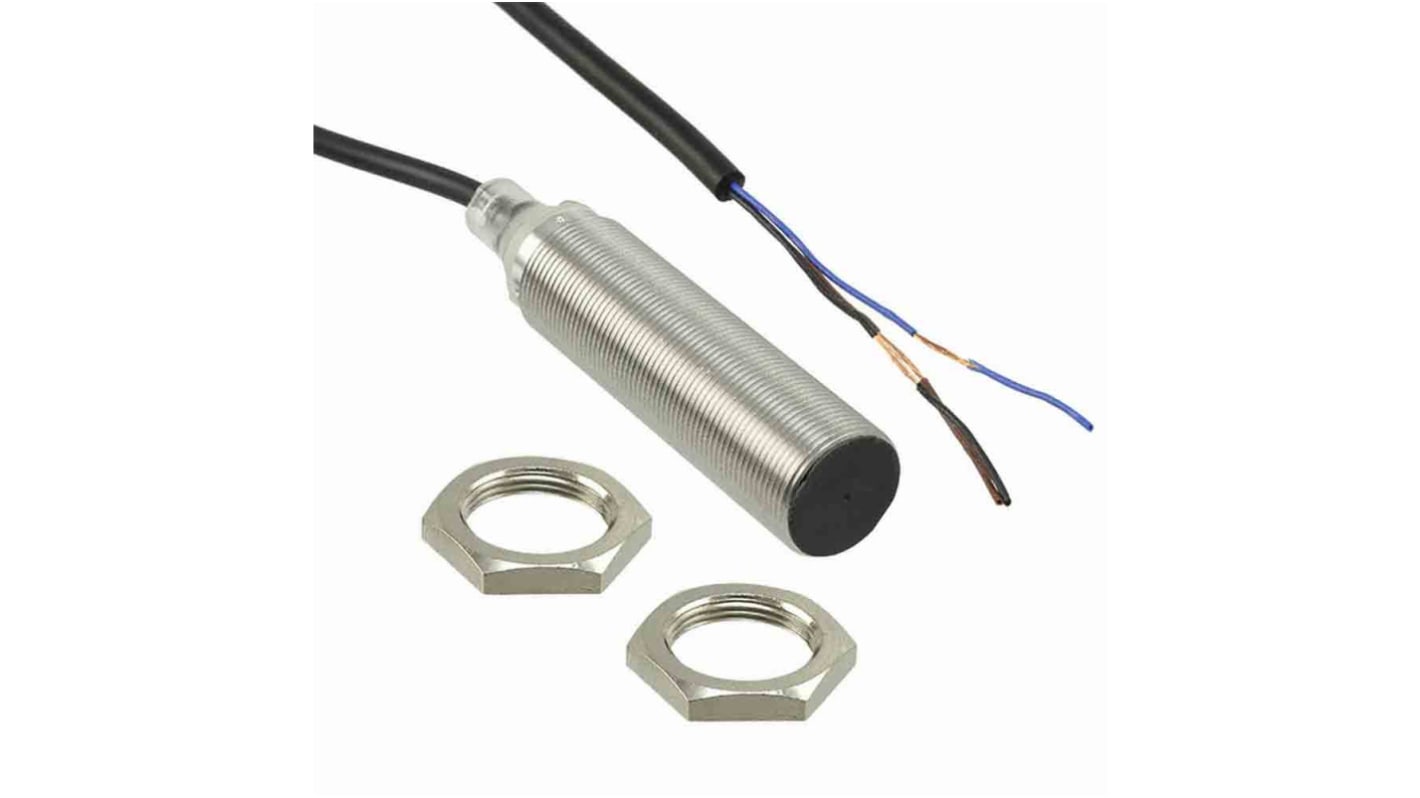 Omron 电感式接近开关, 螺纹管主体, M18, 可检测8 mm, 嵌入式安装, 2m线长, IP67, 78mm, E2B系列