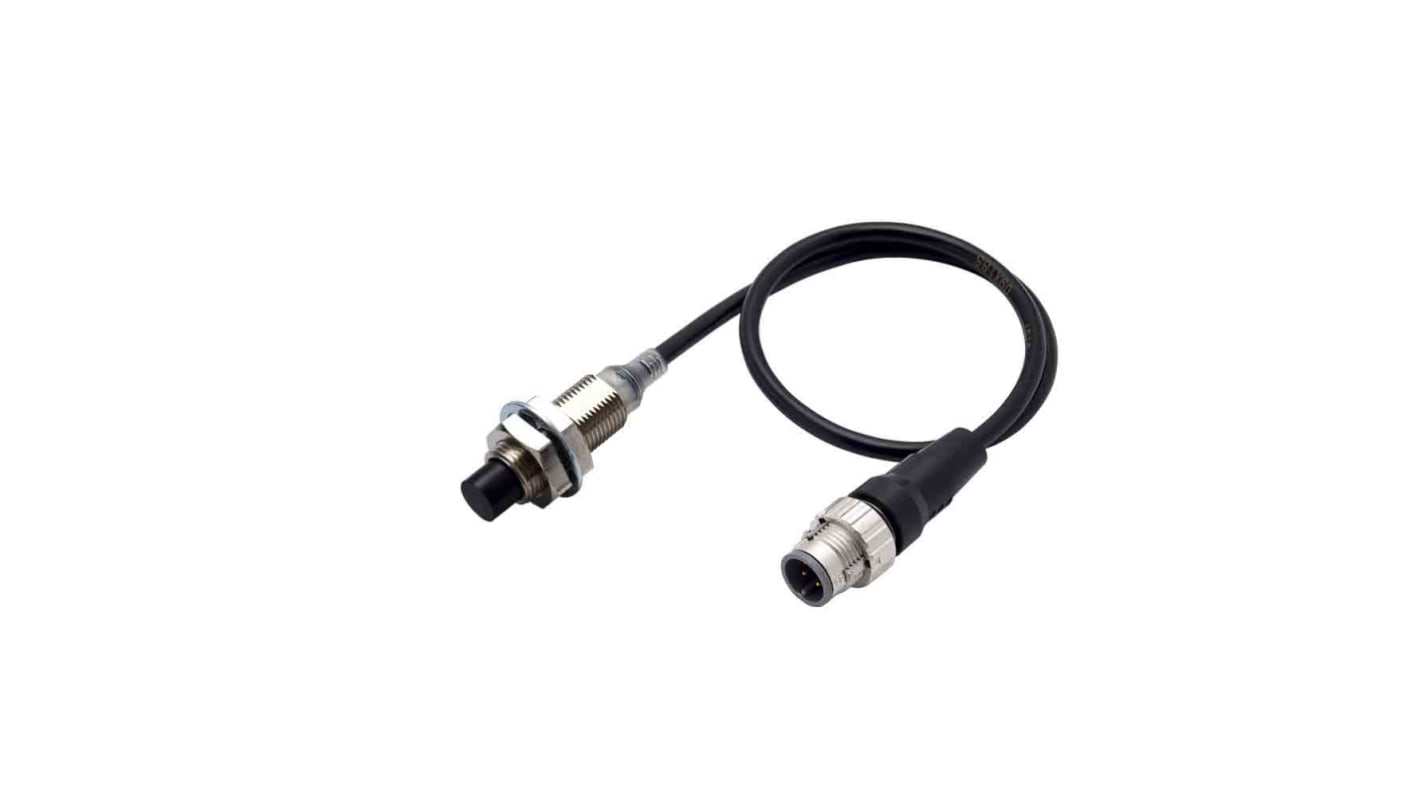 Omron Inductive Barrel-Style Proximity Sensor, M12 x 1, 16 mm Detection, PNP Output, IP67, IP69K